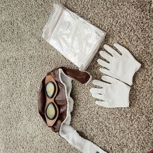 Toddler Aviator hat, gloves, scarf